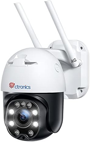 Ctronics Zoom Óptico 5X 3G/4G LTE Camara Vigilancia Exterior, Cámara de  Seguridad con sim Visión Nocturna en Color Detección de Persona Seguimiento  Automático 355°Pan/90°Tilt Audio Bidireccional IP66 - BAMBÚGIGANTE