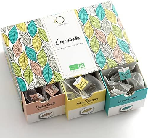 ORIGEENS TE ORGANICO - Caja té Orgánico | Surtido de té premium, 6 sabores diferentes | Caja Regalo | 48 bolsitas piramidales