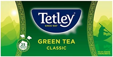 Tetley - Té Verde Clásico | Caja 25 unidades - Infusión suave y refrescante que Aporta Vitaminas y Minerales - 100% Ingredientes Naturales